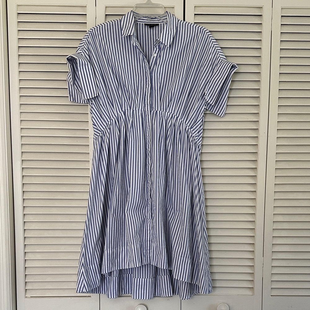 Victoria Beckham for Target Striped Blue Shirt Dress